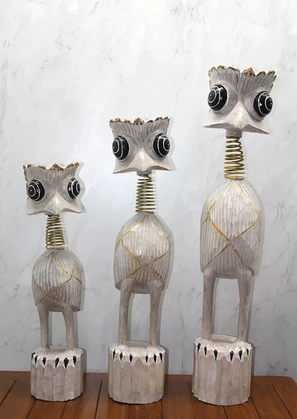 Ahşap 3'lü Deve Kuşu Seti 90 Cm Trendy:7 ürün görseli 1