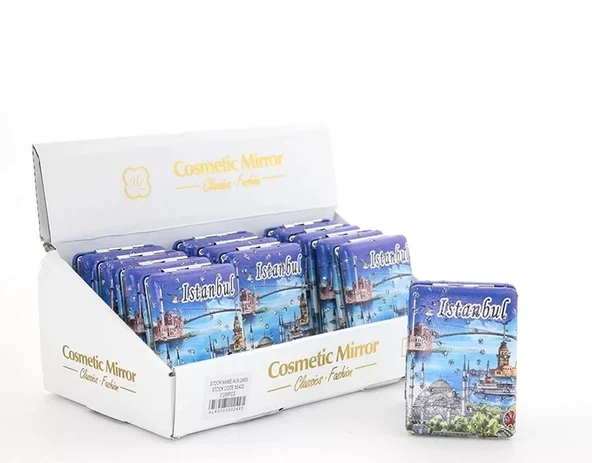 Taşlı İstanbul Tasarımı El Aynası Kalın Alk2483 ürün görseli 1