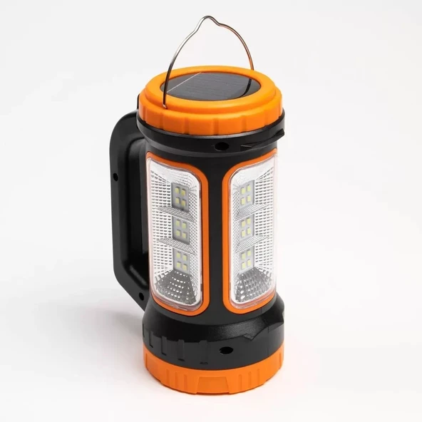 Ka-779 3w+15w Uzun Menzilli Solar Güneş Panelli Ultra Güçlü Ledli Şarjlı Fener - Resim 2