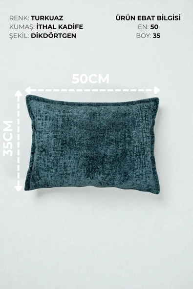 VISIONARIO Kırlent İthal Kadife Kumaş 3'lü Set - Yumuşak Dokulu Dekoratif Özel Tasarım Kırlent Kılıfı - S07 - Resim 6