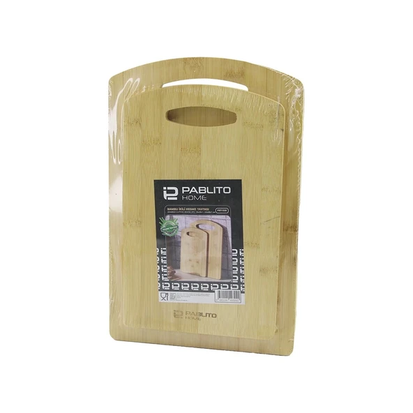 2PCS SET  AHŞAP BAMBU KESİM PANOSU - KESME TAHTASI  18X28X1CM--22X32X1CM (5365) ürün görseli