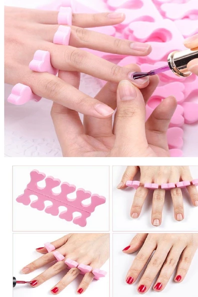 5 Adet Pedikür El Ayak Parmak Ayırıcı Tırnak Boyama Yumuşak Köpük Ayak Sedye - Resim 3