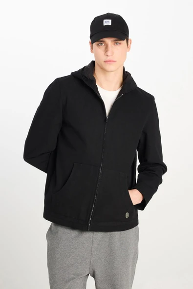 M Local Coll. Full Zip Jacket Black Black L - Resim 4