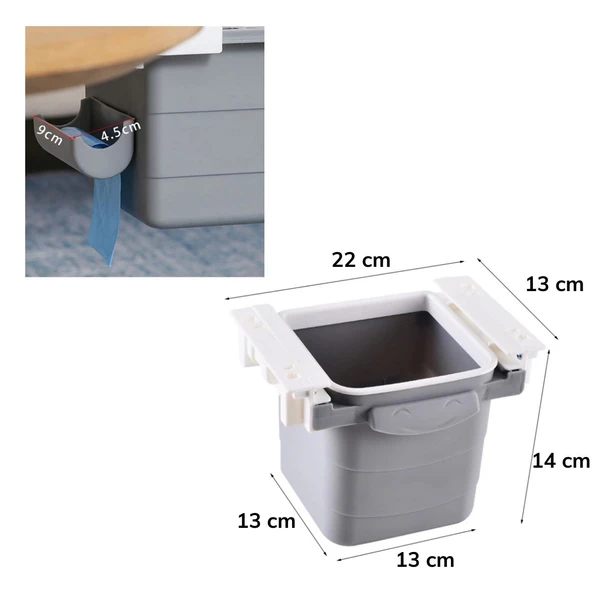 Masa Altı Sürgülü Mini Çöp Kovası (5365) - Resim 5