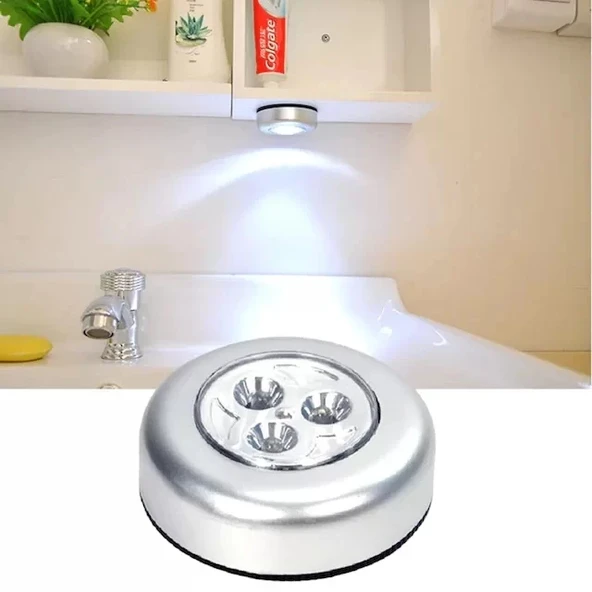 Gardrop - Çekmece - Dolap Köşe Aydınlatıcı Kablosuz  Pilli Led Spot Mutfak Lamba Stick - 3