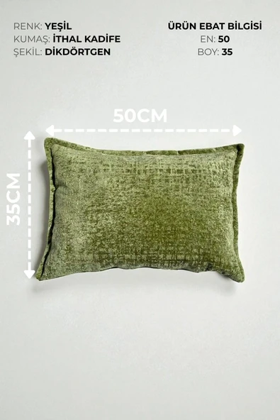 VISIONARIO Kırlent İthal Kadife Kumaş 3'lü Set - Yumuşak Dokulu Dekoratif Özel Tasarım Kırlent Kılıfı - S10 - Resim 6