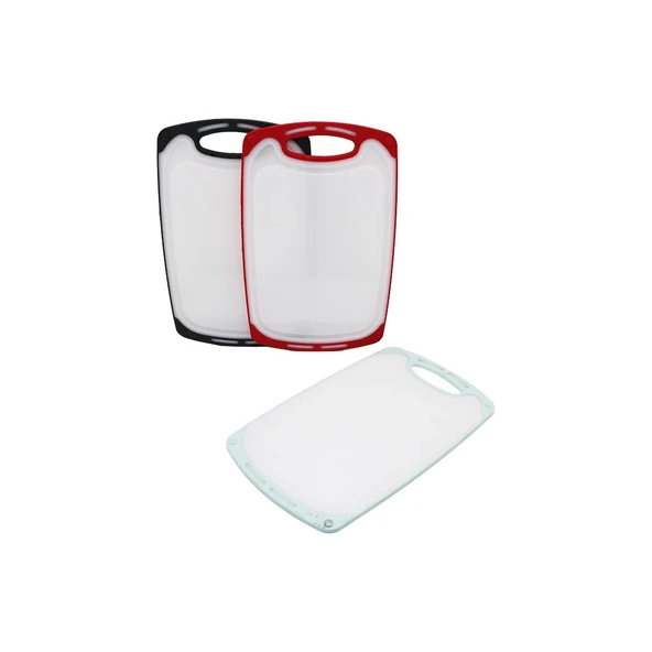 31X20CM  KÜÇÜK  PLASTİK  KESİM PANOSU  KAYMAZ SİLİKON KENARLIK - 10MM KALINLIK (5365) ürün görseli