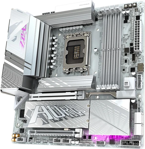 Gıgabyte Z890M-A-ELITE-WF7-ICE Intel Z890 8800 MHz DDR5 LGA 1851Aorus Elıte Wıfı7 Ice Anakart ürün görseli
