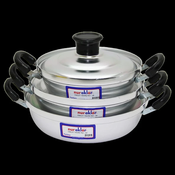 3LÜ ALÜMİNYUM OMLET SET NO-18-20-22 (5365) ürün görseli