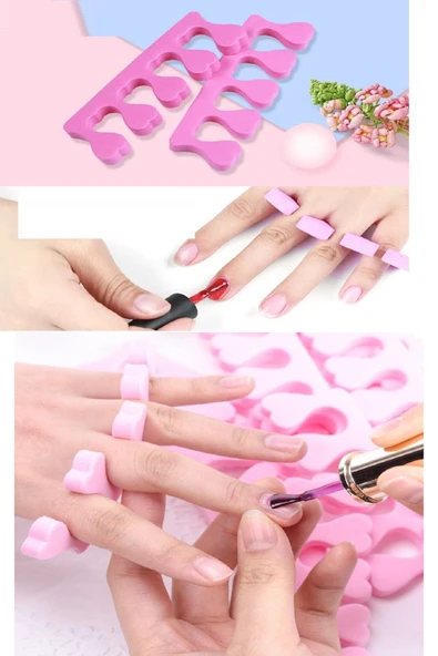 5 Adet Pedikür El Ayak Parmak Ayırıcı Tırnak Boyama Yumuşak Köpük Ayak Sedye - Resim 2