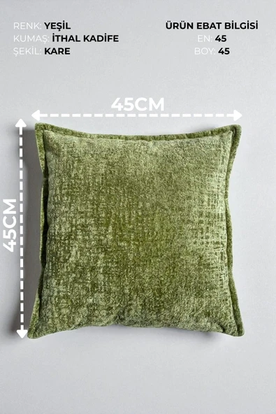 VISIONARIO Kırlent İthal Kadife Kumaş 3'lü Set - Yumuşak Dokulu Dekoratif Özel Tasarım Kırlent Kılıfı - S10 - Resim 5