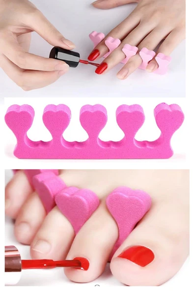 5 Adet Pedikür El Ayak Parmak Ayırıcı Tırnak Boyama Yumuşak Köpük Ayak Sedye ürün görseli