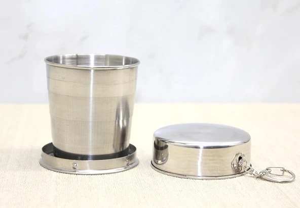 Katlanabilir Tekli Paslanmaz Çelik Shot Bardak Alk3936 ürün görseli 1