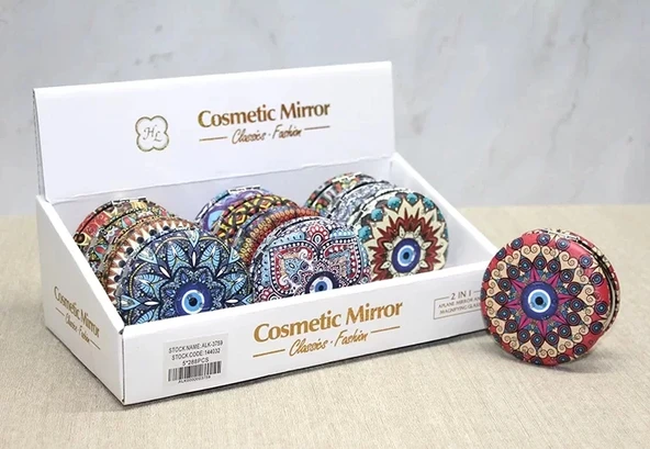 Taşlı Yuvarlak El Aynası Kalın Alk3759 ürün görseli 1