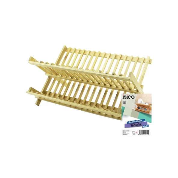 AHŞAP BAMBU BULAŞIK - TABAKLIK TEZGAH ÜSTÜ 43X43CM (5365) ürün görseli 1