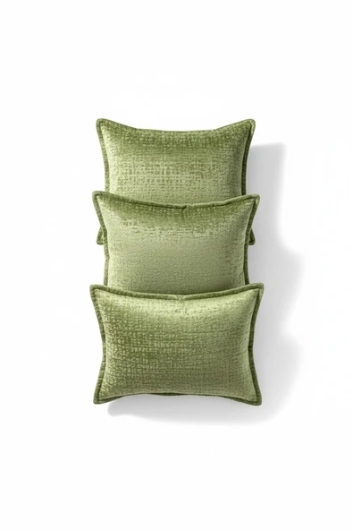 VISIONARIO Kırlent İthal Kadife Kumaş 3'lü Set - Yumuşak Dokulu Dekoratif Özel Tasarım Kırlent Kılıfı - S10 ürün görseli 1