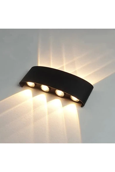 15 W İki Yönlü Led Duvar Aplik - Gün Işığı (3000K) - Siyah - IP44 - CT-8013G - Resim 5