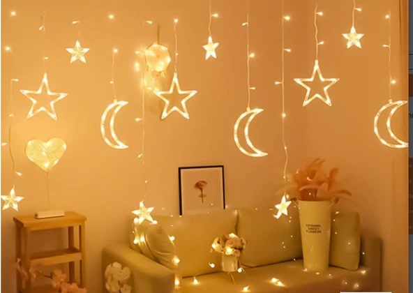 Ay Yıldız Perde Led - 3m ürün görseli 1