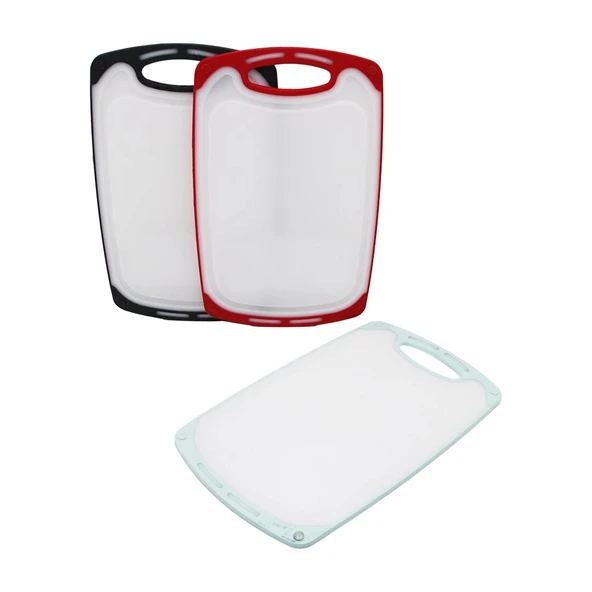 40X24CM  BÜYÜK  PLASTİK  KESİM PANOSU  KAYMAZ SİLİKON KENARLIK - 10MM KALINLIK (5365) ürün görseli