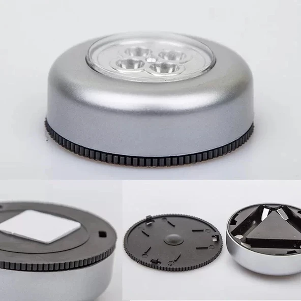 Gardrop - Çekmece - Dolap Köşe Aydınlatıcı Kablosuz  Pilli Led Spot Mutfak Lamba Stick - 5