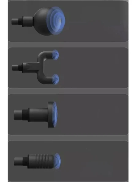 Mini Profesyonel Şarjlı Masaj Aleti 4 Başlıklı KH-800 (5365) - Resim 5