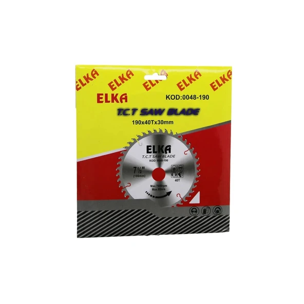 ELKA 0048-190 190 X 40T X 30MM  AĞAÇ SUNTA KESİCİ DİSK (5365) ürün görseli 1