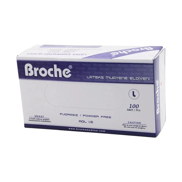BROCHE  L  PUDRASIZ MUAYENE ELDİVENİ 100LÜ (5365) ürün görseli