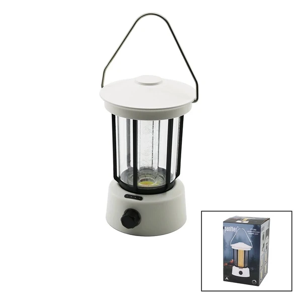 FANUS KAMP LAMBASI EL FENERİ USB ŞARJLI POWERBANK 5W COB LED 800LUMEN IŞIK AYARI GÜN IŞIK - BEYAZ PT-380 (5365) ürün görseli