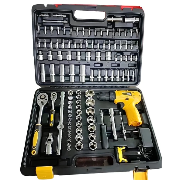 Prohummer PH309 108 Parça Full Set Akülü Vidalama Matkap Ve Lokma Ve Uç Takım Seti Çantalı ürün görseli 1