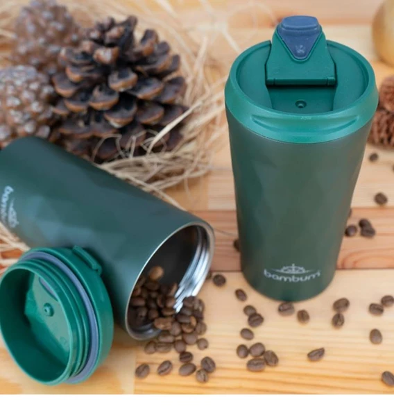 BAMBUM NORTH BARDAK TERMOS YEŞİL 350 ML - Resim 3