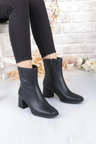 Fort 1195 Uraz Rahat 6 Cm Kalın Topuk Yüksekliği Kut Burun Kadın Bot ürün görseli