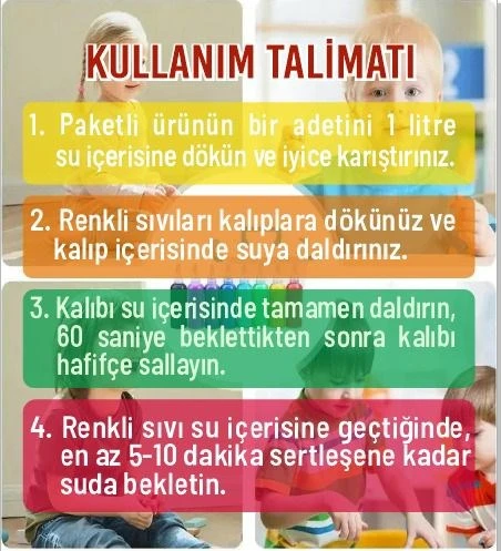 Magic Water Elf Aqua Gel Sihirli su oyuncak seti 5 renk jel şişe 6 kalıp - Resim 7