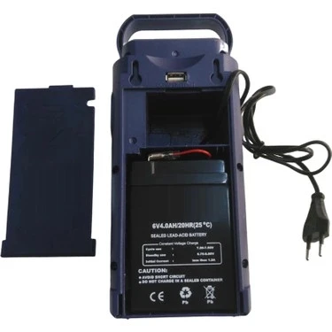 USB Şarj Çıkışlı 24 LED 80 Saat Akülü Şarjlı Işıldak (5365) - Resim 3