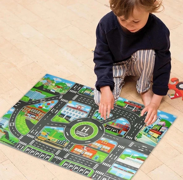 Çocuk Oyun Matı (mutlu Şehir Hayatı) ürün görseli 1