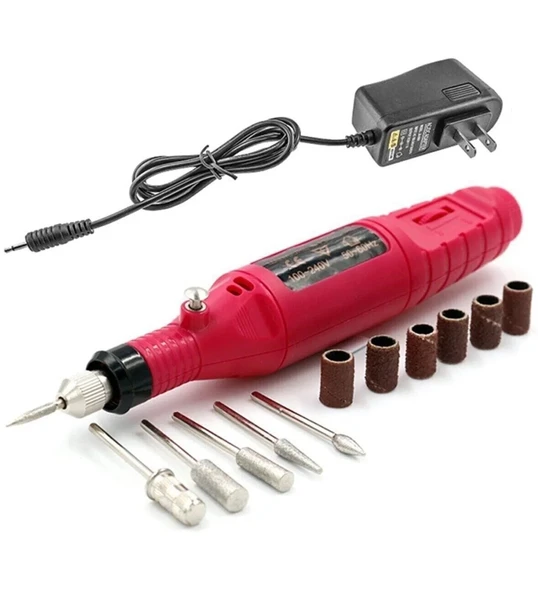 Elektrikli Manikür Pedikür Törpüsü Profesyonel Bakım Süsleme Elektrikli Tırnak Törpü Makinesi (5365) - Resim 3