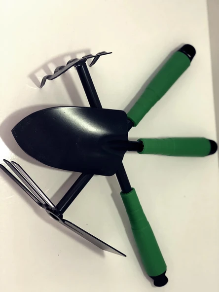 3 Parça Bahçe Seti - Çapa Tırmık Kazma Set (5365) - Resim 2