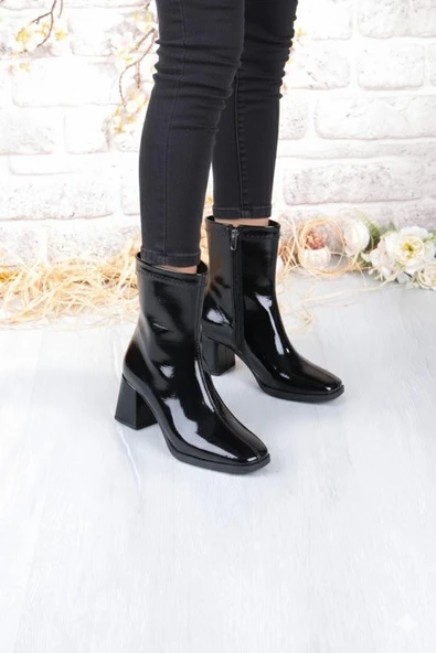 Fort 1194 Uraz Rugan Rahat 6 Cm Kalın Topuk Yüksekliği Kut Burun Kadın Bot ürün görseli