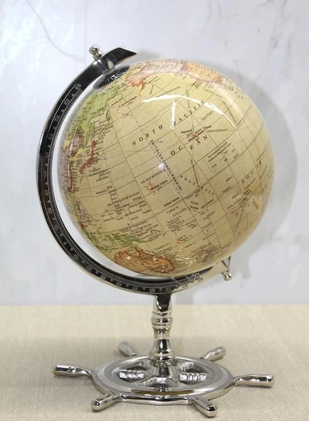 Altı Dümenli Dekoratif Dünya Küre 4160-pw ürün görseli 1