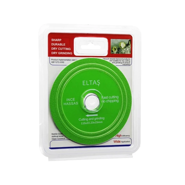 CAM KESME  YEŞİL HASSAS KESİCİ DİSK - TAŞLAMA  115X22X23X15MM (5365) ürün görseli 1