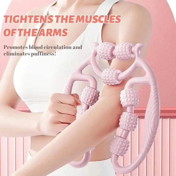 9 Tekerlekli Boyun Bacak Ayak Bel Masaj Aleti Çok Fonksiyonlu Manuel (5365) - Resim 4