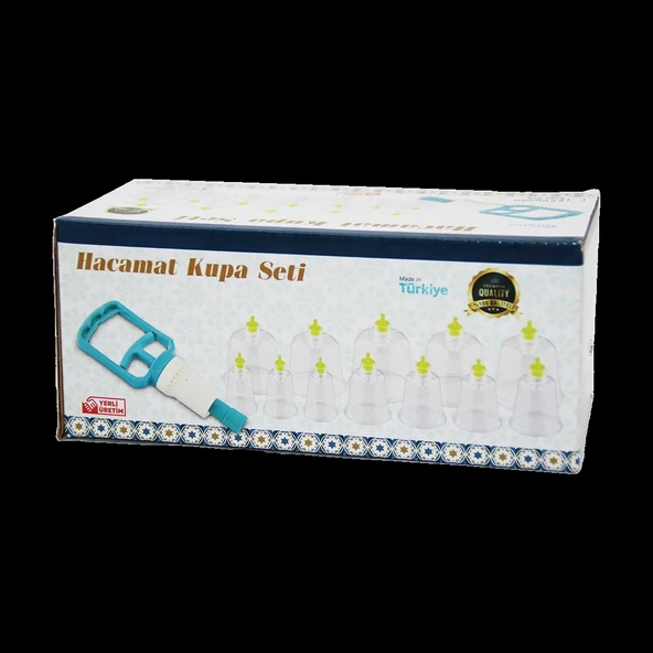 12 PARÇA  HACAMAT KUPA MASAJ SETİ (5365) ürün görseli