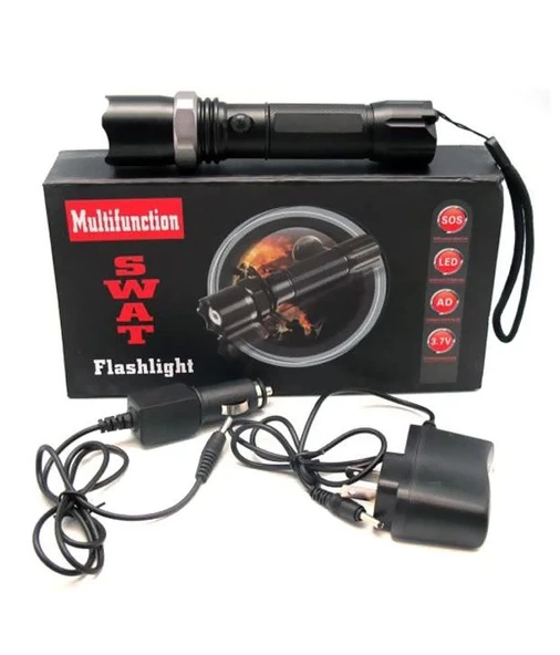 Polis El Feneri Zoomlu Selektörlü El Feneri 500 metre (5365) - Resim 2