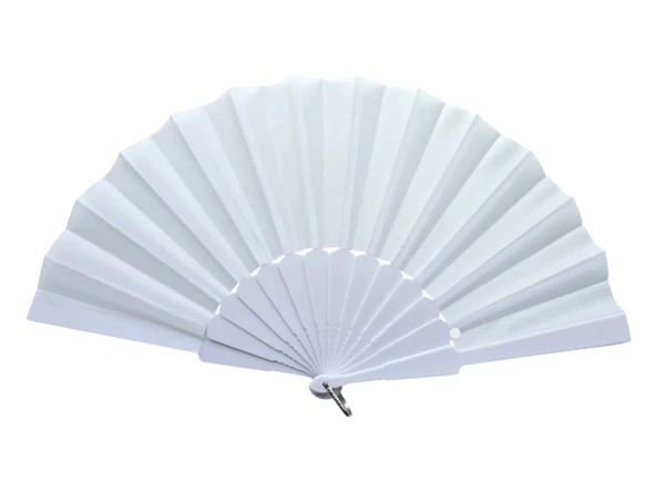 Plastik Düz Kumaş Yelpaze 12'li Beyaz ürün görseli 1