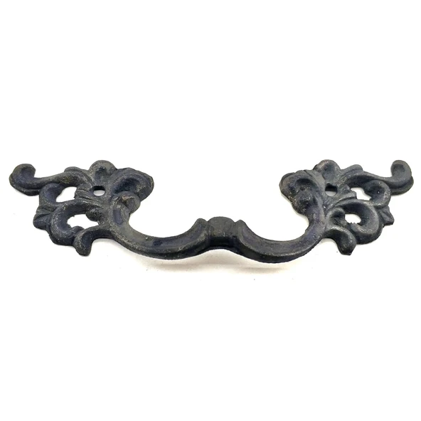 Antika Tarz Dekoratif Pirinç Çiçek Kapı Kulbu - 44x148 Mm, Oksit ürün görseli 1