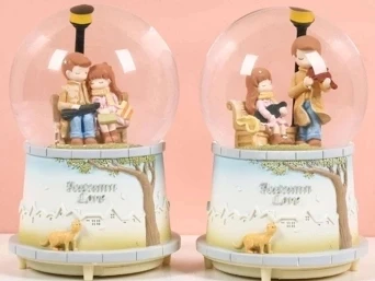 Sonbahar Sevgili Kar Küresi Büyük Boy ürün görseli 1