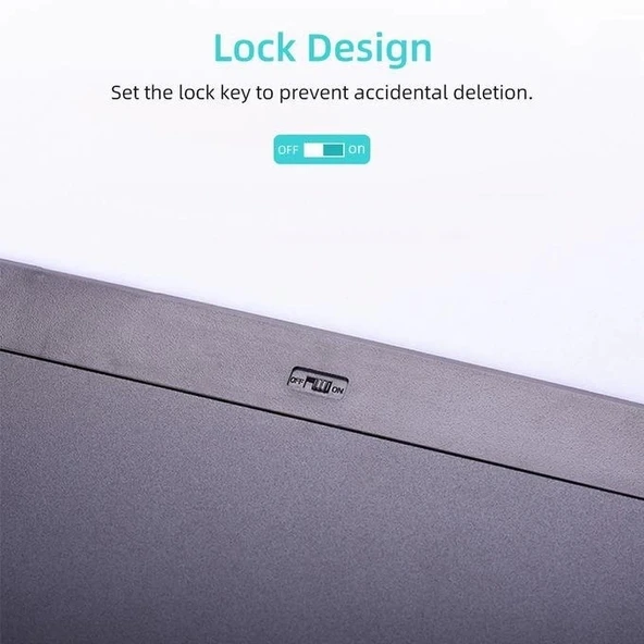 T12 Mavi Writing Tablet Lcd 12 Inç Dijital Kalemli Çizim Yazı Tahtası - Resim 3