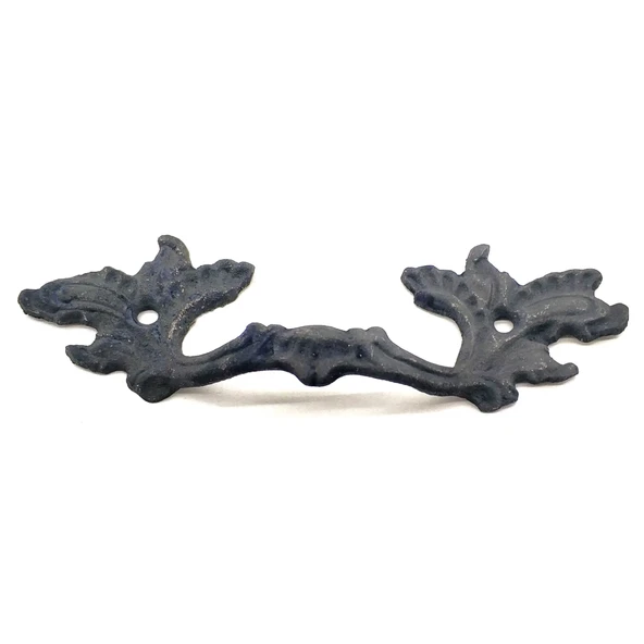 Antika Tarz Dekoratif Pirinç Çiçek Kapı Kulbu - 30x110 Mm, Oksit ürün görseli 1