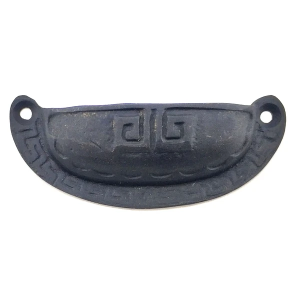 Antika Tarz Dekoratif Pirinç Çizgili Tas Mobilya Kulbu - 37x90 Mm, Oksit ürün görseli 1