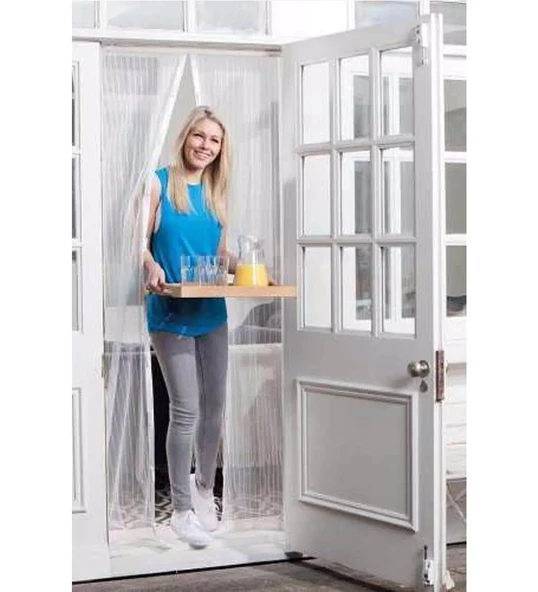 Mıknatıslı Kapı Sinekliği Tül Perde 105 x 205 cm (5365) - Resim 4