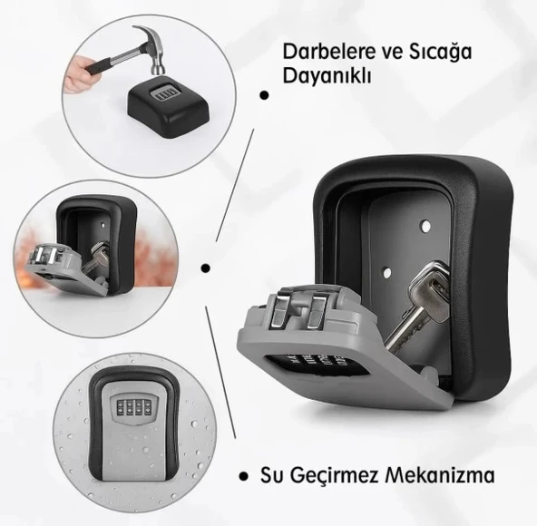 Şifreli Anahtar ve Eşya Saklama Güvenlik Kasası (5365) - Resim 3